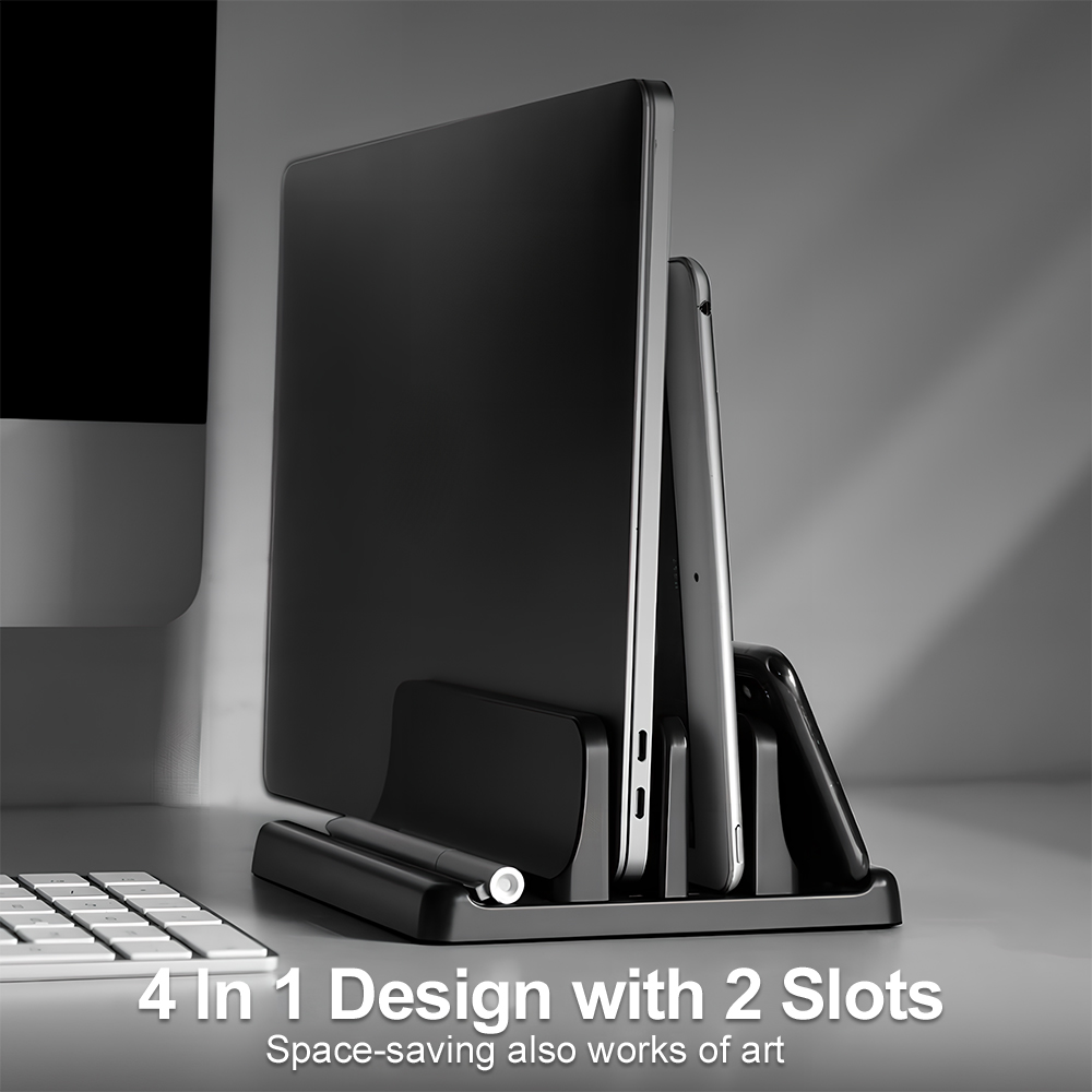 Vertical Laptop Stand - Подставка для ноутбука 4-в-1: вертикальная, регулируемая