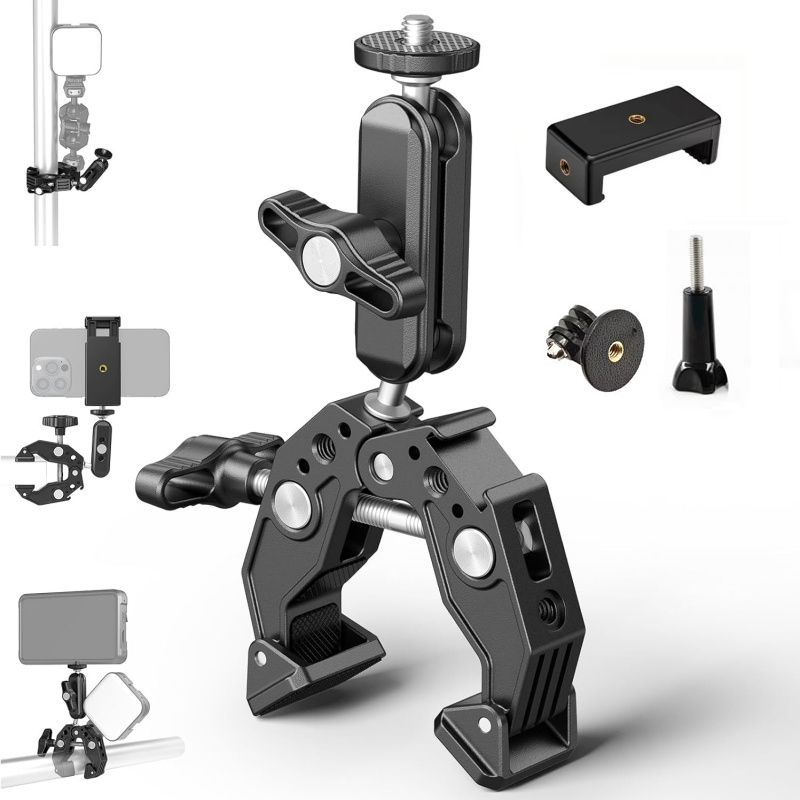 Monitor Arm Clamp - Универсальный алюминиевый супер-зажим с двойной шаровой