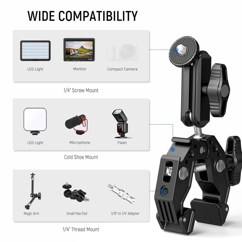Универсальный алюминиевый супе – обзор и цена Monitor Arm Clamp