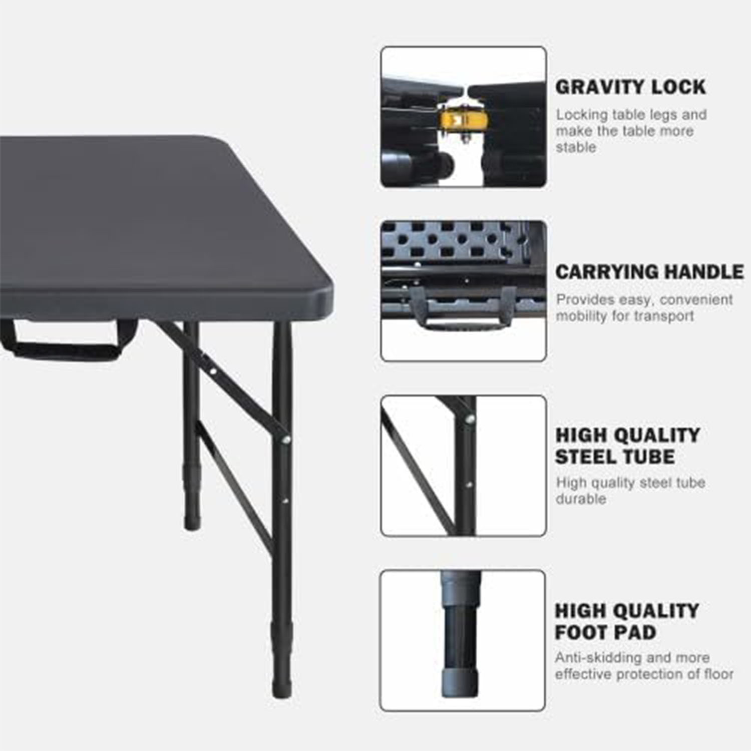 Складной стол 4 фута, регулиру – обзор и цена Desk Setup Clean