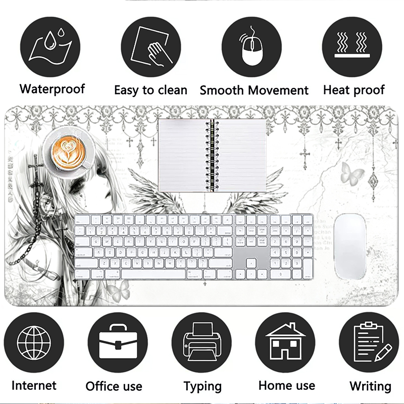 Кожаный коврик для мыши, черно – обзор и цена Desk Setup Cozy